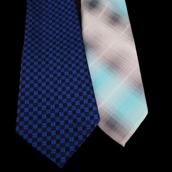 JF and Hi-Tie Shades of Blue Neck Ties Set of Two - Picture 8 of 8